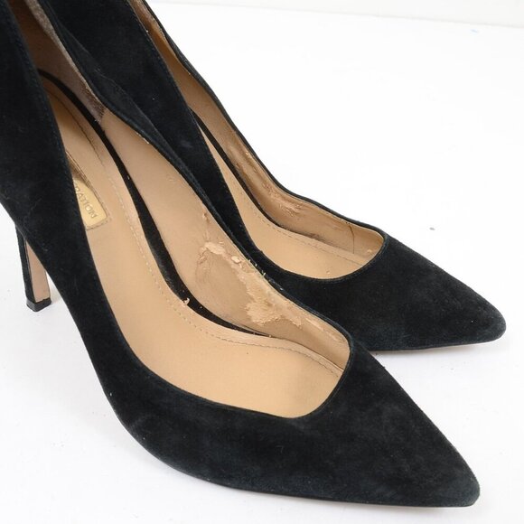 BCBGeneration Black Suede Pointy Toe Stiletto Slip-on Heels Women's 8.5 - Picture 8 of 8